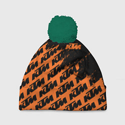 Шапка с помпоном KTM КТМ, цвет: 3D-зеленый