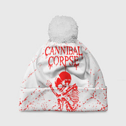 Шапка с помпоном Cannibal corpse, цвет: 3D-белый