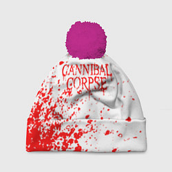 Шапка с помпоном Cannibal corpse, цвет: 3D-малиновый