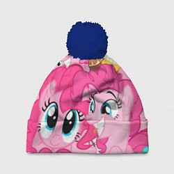 Шапка с помпоном Pinkie Pie pattern, цвет: 3D-тёмно-синий