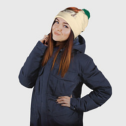 Шапка с помпоном Корабль Ship, цвет: 3D-зеленый — фото 2