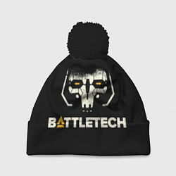 Шапка с помпоном BATTLETECH, цвет: 3D-черный