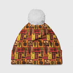 Шапка с помпоном Барабанщик, цвет: 3D-белый