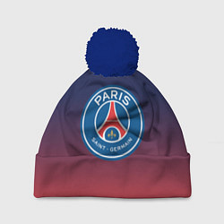 Шапка c помпоном PSG ПСЖ PARIS SAINT GERMAIN