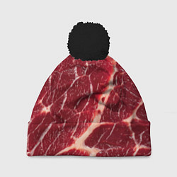 Шапка с помпоном Мясо на Хэллоуин, цвет: 3D-черный