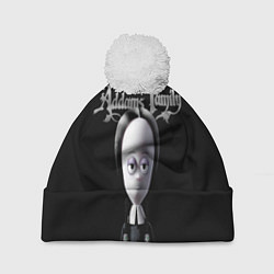 Шапка с помпоном Семейка Аддамс Addams Family, цвет: 3D-белый