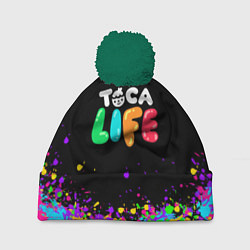 Шапка с помпоном Toca Life, цвет: 3D-зеленый