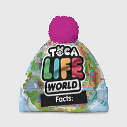 Шапка с помпоном Toca Life World, цвет: 3D-малиновый