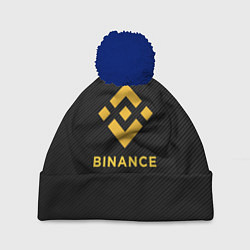 Шапка с помпоном БИНАНС ЛОГО CARBON BINANCE LOGO, цвет: 3D-тёмно-синий