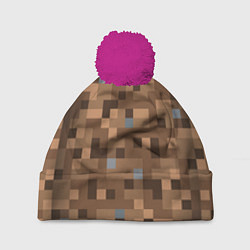 Шапка c помпоном ЗЕМЛЯ DIRT MINECRAFT