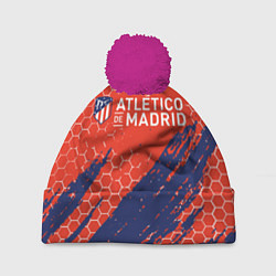 Шапка с помпоном Atletico Madrid: Football Club, цвет: 3D-малиновый