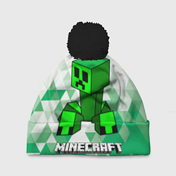 Шапка c помпоном Minecraft Creeper ползучий камикадзе