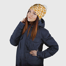 Шапка с помпоном Собаки Корги, цвет: 3D-белый — фото 2