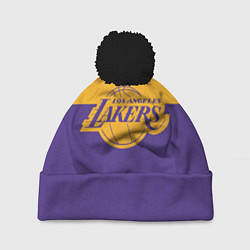 Шапка с помпоном LAKERS LINE HEXAGON SPORT, цвет: 3D-черный