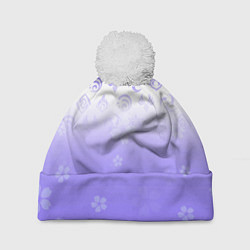 Шапка с помпоном GENSHIN IMPACT SYMBOL PATTERN SAKURA САКУРА, цвет: 3D-белый
