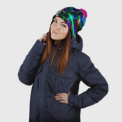 Шапка с помпоном Ghostrunner Logo, цвет: 3D-малиновый — фото 2