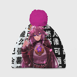 Шапка c помпоном Яэ Мико стильная Геншин Импакт Genshin Impact