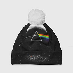 Шапка с помпоном PINK FLOYD LOGO ПИНК ФЛОЙД ЗВЕЗДЫ, цвет: 3D-белый