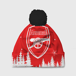 Шапка с помпоном FC ARSENAL WINTER ФК АРСЕНАЛ ЗИМНИЙ СТИЛЬ, цвет: 3D-черный