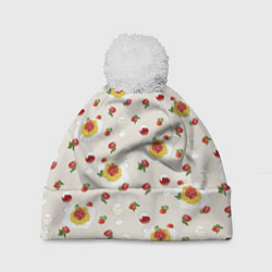 Шапка c помпоном Паста болоньезе