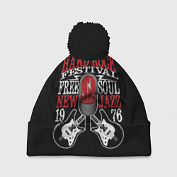 Шапка с помпоном HARD ROCK FESTIVAL, цвет: 3D-черный