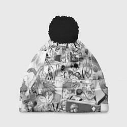 Шапка с помпоном Kuroko no Basket pattern, цвет: 3D-черный