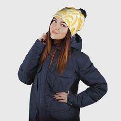 Шапка с помпоном Банановый Рай Лета, цвет: 3D-черный — фото 2