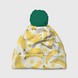 Шапка с помпоном Банановый Рай Лета, цвет: 3D-зеленый