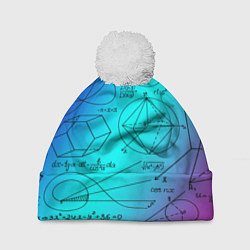 Шапка с помпоном Неоновая формула, цвет: 3D-белый