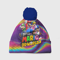Шапка с помпоном Герои Super Mario 3D World - Nintendo, цвет: 3D-тёмно-синий