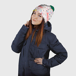 Шапка с помпоном Skzoo Jinniret pattern cartoon avatar, цвет: 3D-зеленый — фото 2
