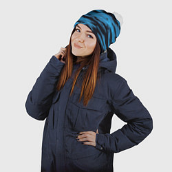 Шапка с помпоном Волны Камуфляж, цвет: 3D-белый — фото 2