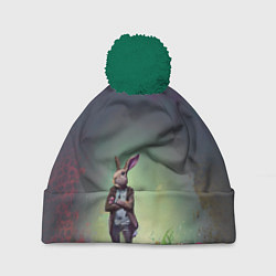 Шапка с помпоном Кролик на стиле, цвет: 3D-зеленый