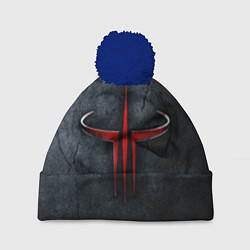 Шапка с помпоном Quake 3 arena, цвет: 3D-тёмно-синий