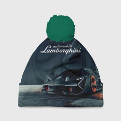 Шапка с помпоном Lamborghini - power - Italy, цвет: 3D-зеленый