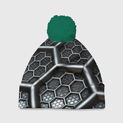 Шапка с помпоном Geometry abstraction, цвет: 3D-зеленый