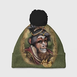 Шапка с помпоном Король обезьян Сунь Укун, цвет: 3D-черный