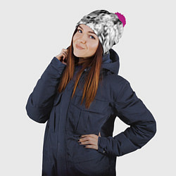 Шапка с помпоном Кацуки Бакуго - Моя геройская академия, цвет: 3D-малиновый — фото 2