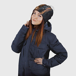 Шапка с помпоном Готическая ведьма и огонь в подземелье, цвет: 3D-белый — фото 2