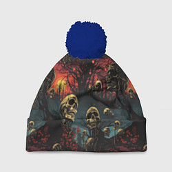 Шапка с помпоном Нечистый дух, цвет: 3D-тёмно-синий