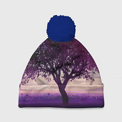 Шапка с помпоном Love Money Rock-n-Roll сакура, цвет: 3D-тёмно-синий