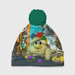 Шапка с помпоном Маленький Мальчик Чикен Ган, цвет: 3D-зеленый