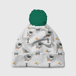 Шапка c помпоном Гусь и фигуры