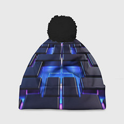 Шапка c помпоном Плиты абстракции