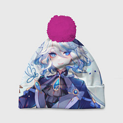 Шапка с помпоном Genshin Impact Фурина, цвет: 3D-малиновый