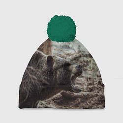 Шапка с помпоном Bear, цвет: 3D-зеленый