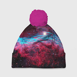 Шапка с помпоном Uy scuti star - neon space, цвет: 3D-малиновый