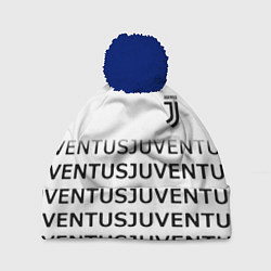 Шапка с помпоном Ювентус лого паттерн спорт, цвет: 3D-тёмно-синий
