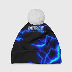 Шапка с помпоном Detroit become human storm, цвет: 3D-белый