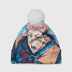Шапка с помпоном Юдзи Итадори из Jujutsu Kaisen, цвет: 3D-белый